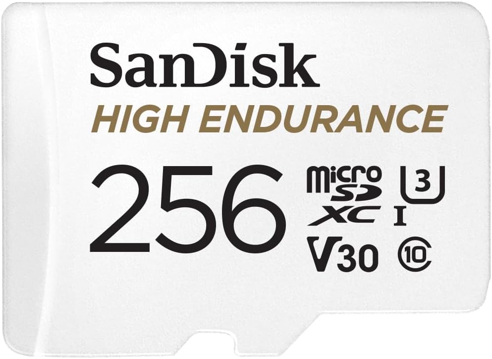 SanDisk 256GB High Endurance microSD Card with Adapter