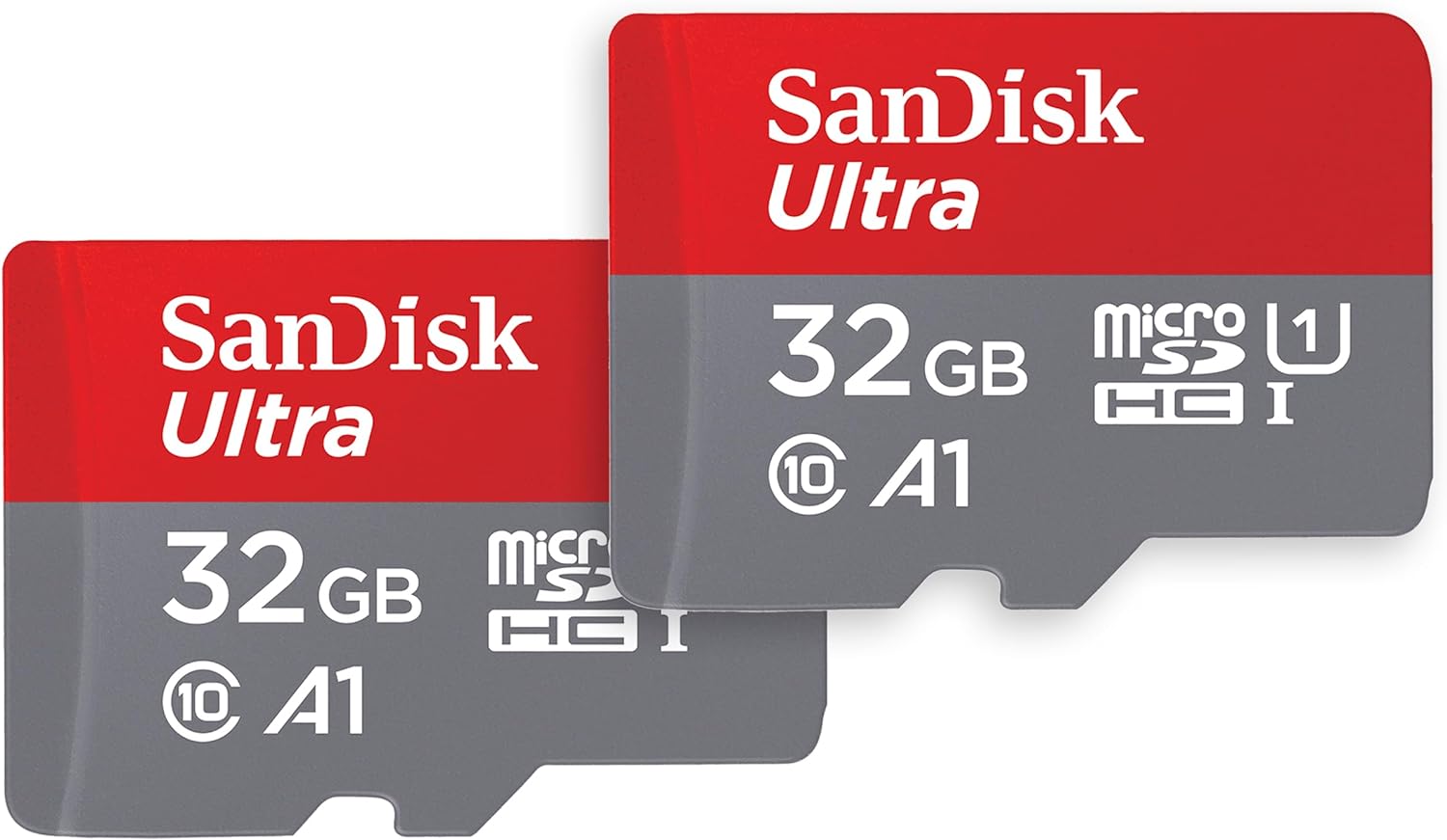 SanDisk 32GB Ultra microSD Card + Adapter 2-Pack