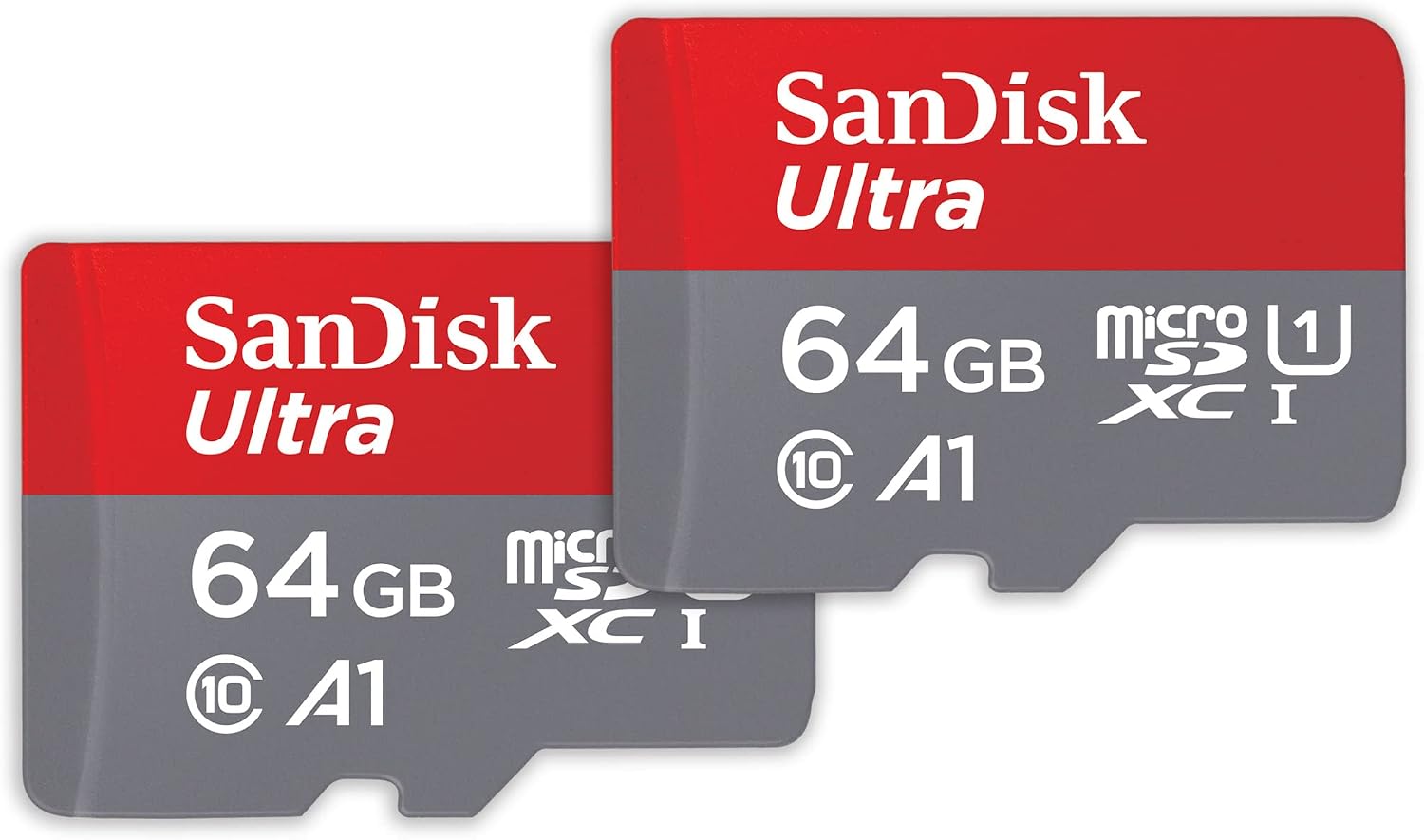 SanDisk 64GB Ultra microSD Card + Adapter 2-Pack