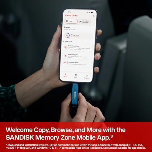 SanDisk 128GB Phone Drive for iPhone (USB-C & Lightning) image 6