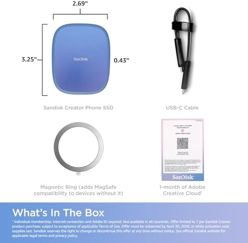 SanDisk 2TB Creator Phone SSD with MagSafe Compatibility image 7