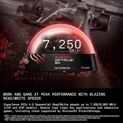 SanDisk Optimus GX 7100 2TB NVMe PCIe 4.0 SSD image 2
