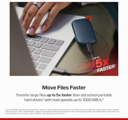 SanDisk 1TB Portable SSD - Fast and Durable Data Storage image 3