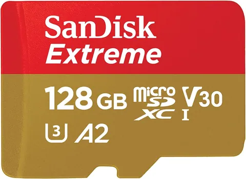 SanDisk 128GB Extreme microSD Card with Adapter, 190MB/s Read Speed