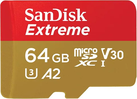 SanDisk 64GB Extreme microSDXC UHS-I Card with Adapter