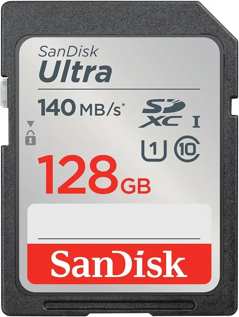 SanDisk 128GB Ultra SDXC UHS-I Memory Card, 140MB/s Read Speed