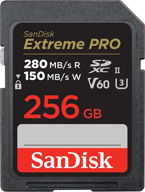 SanDisk 256GB Extreme PRO SD Memory Card, UHS-II, 280MB/s Read Speed