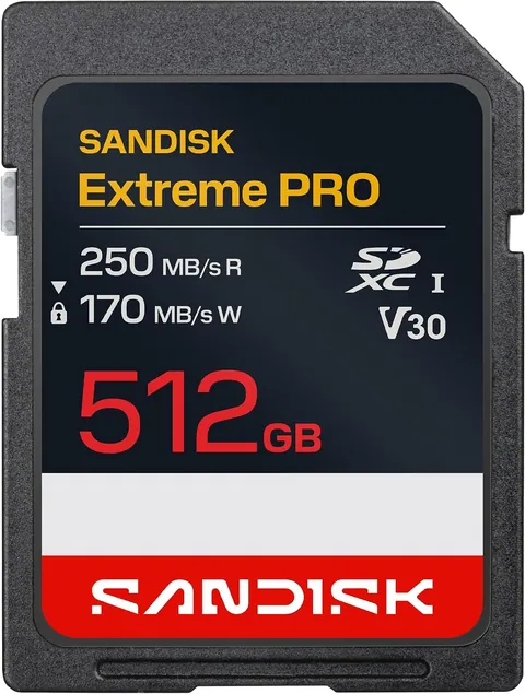 SanDisk 512GB Extreme PRO SD UHS-I Memory Card